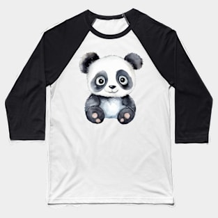 Panda Watercolor Baseball T-Shirt